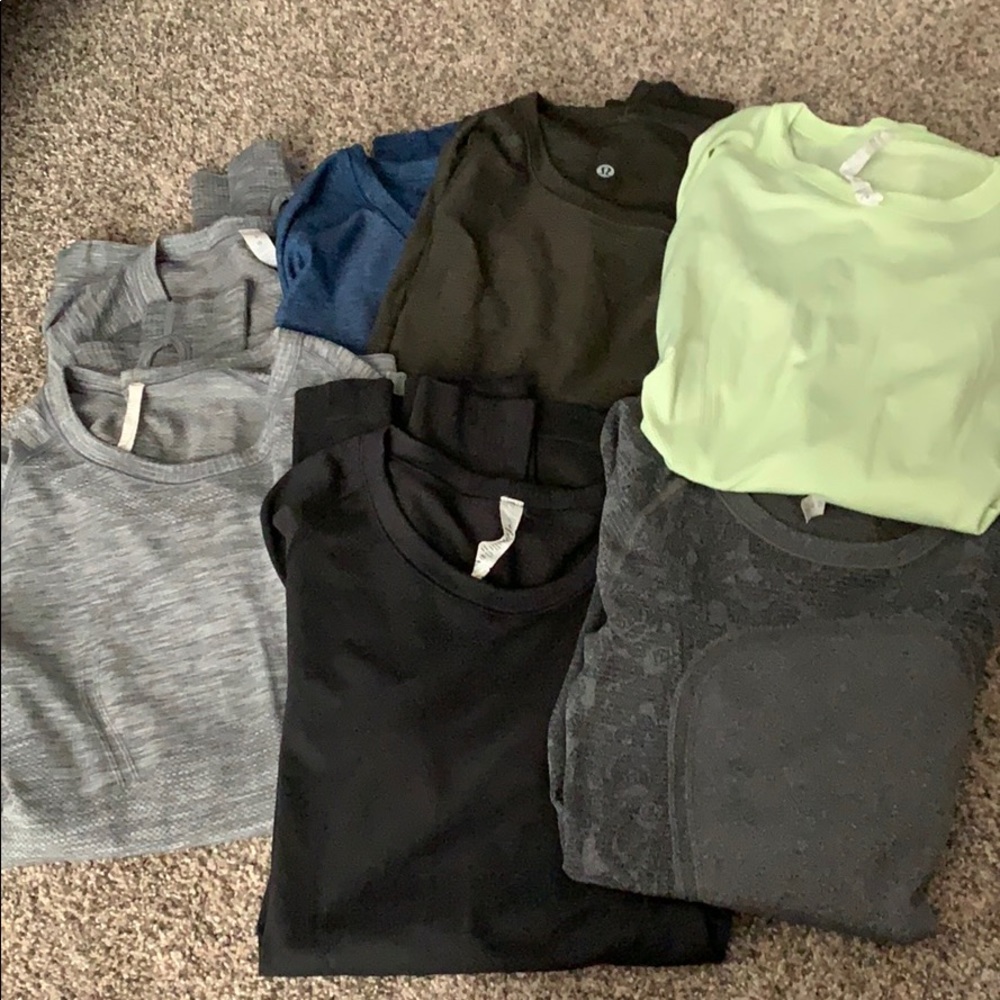 7 long sleeve Lulu lemon tops